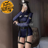 【In Stock】Sexy Cosplay Security Uniform With One-Piece Underwear Costume Costumes